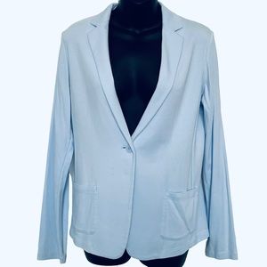 Uniqlo Women's Pale Blue Relaxed Fit Oversized Comfort Blazer/Jacket w/ Pockets